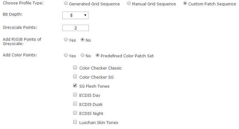 Custom Color Patch Sequence Generator - SG Flesh Tones